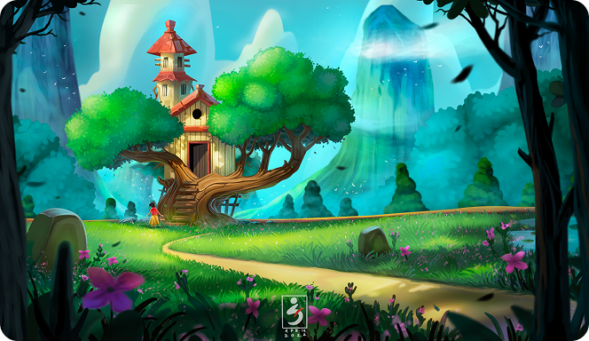 Fantasy game environment concept art